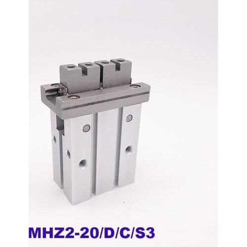 High quality double/single acting NO/NC air gripper cylinder MHZ2-20D3 MHZ2-20S3/C3 SMC type flat fingers mini pneumatic gripper