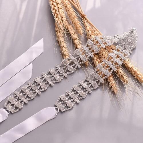 100% Handmade Sparkly Wedding Belts Silver Rhinestone Wedding Dress Belt Handmade Diamaond Belt Formal Bridal Ribbon Sash Belt
