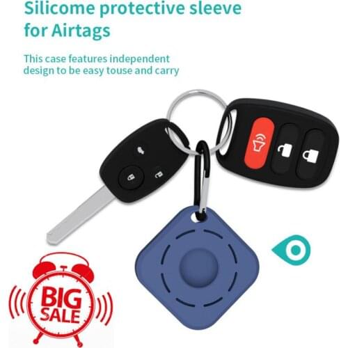2021 For Apple Airtags Liquid Silicone Protective Sleeve For Apple Airtags Locator Tracker Anti-lost Device Protective Keychain