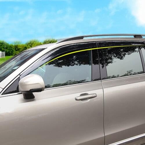 For VOLVO XC90 2016 2017 2018 2019 2020 Window Visor Rain Sun Shield Guard Deflector Trim 4pcs Car Styling Accessories