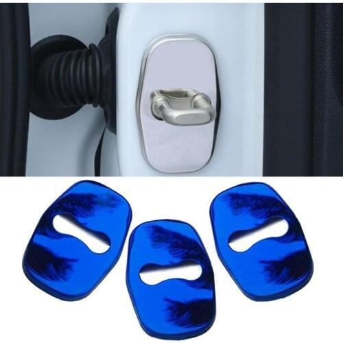 4Pcs Stainless Steel Car Door Lock Sticker Cover for Peugeot 301/308/407/508