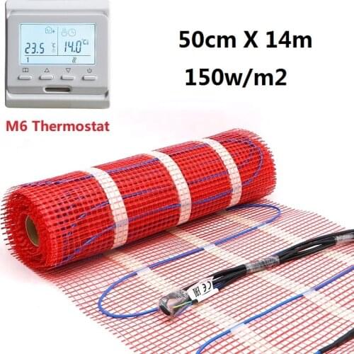 50cmX14m Floor Heating Mat 150w/sqm for Home Warming System with WiFi Thermostat Kits