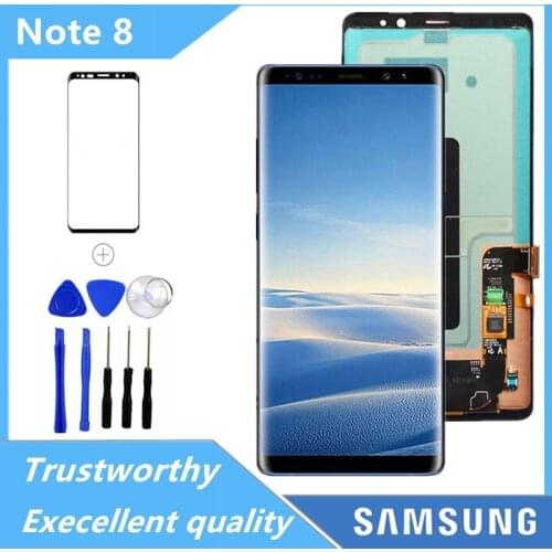 ORIGINAL 6.3'' SUPER AMOLED LCD for SAMSUNG GALAXY Note 8 Note8 N950 N950F Display Touch Screen Digitizer Assembly