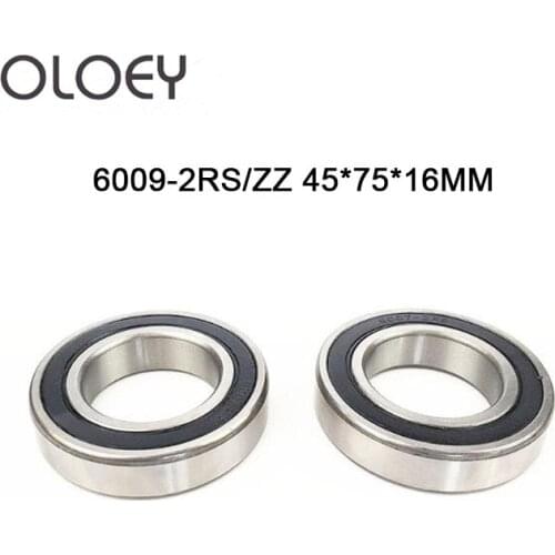 Free Shipping 6009rs Bearing 6009 2rs 180109 6009-2rs Deep Groove Ball Bearing 45*75*16mm