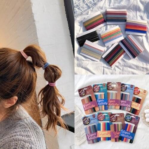 Candy Colors Plush Hair Loop Color Bright Rubber Band Basic Hair Ring Head Rope Ins Simple Hair Rope Headdress Female