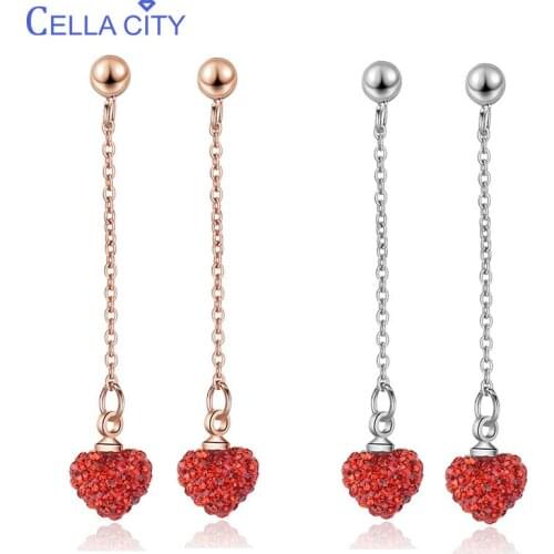 Женские золотые серьги CELLA CITY China At AliExpress