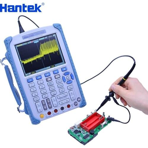 Hantek handheld digital oscilloscope 60-200MHz Bandwidth PC oscilloscope 6000 Counts DMM with analog bargraph 5.6 inch TFT Color