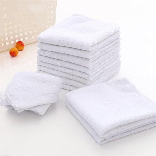 Creative 6pcs White Square Cotton Face Hand Car Cloth Towel House Cleaning