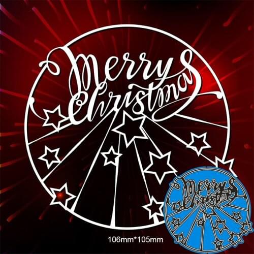 106*105mm creative merry christmas new Metal Cutting Dies for decor card DIY Scrapbooking stencil Paper Album template Dies