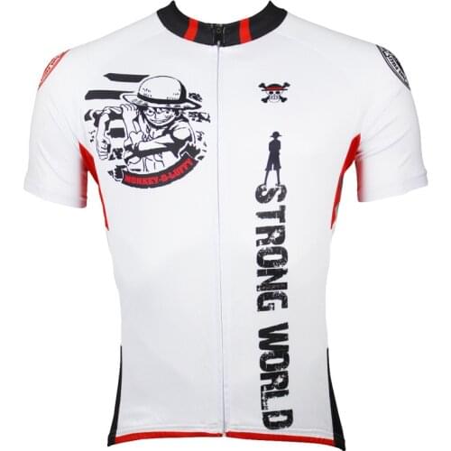 One Piece Luffy Cycling Jerseys s-xxxl size white Short Sleeve Cycling Clothes for Mens