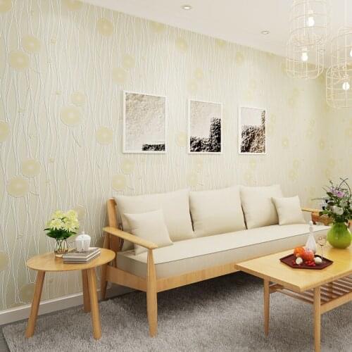Wallpaper Korean Style Rustic Dandelion Modern For Bedroom Kids Room Walls Non Woven Striped Wall Paper Roll Mural Pink Green