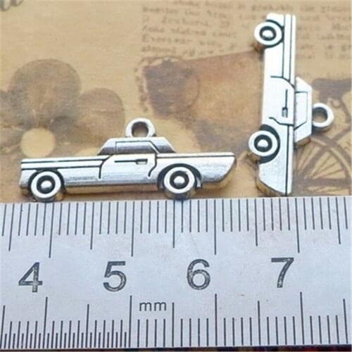 BULK 30pcs Alloy Antique Silver Plated Vintage Car charm Travel Theme Pendant 11*27mm 1g