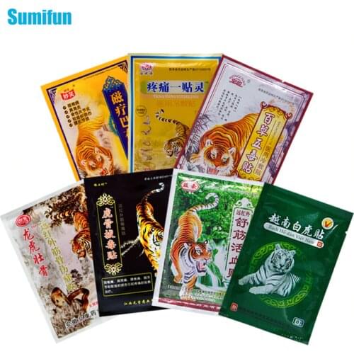 8Pcs/bag of 7 Different Types Tiger Balm Plaster Joint Arthritic Body Pain Relieving Pain Relief Patch Medical Ointment
