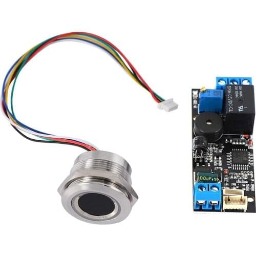 K202 DC12V Low Power Fingerprint Control Board + R503 Fingerprint Module Round Fingerprint Recognition Module
