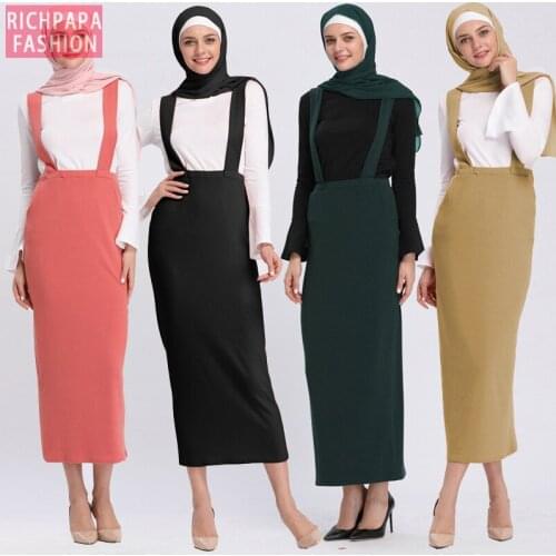 Vestidos Abaya Dubai Islam Arabic Long Suspender Skirt Suspenders Muslim Hijab Dress Abayas For Women Turkish Islamic Clothing