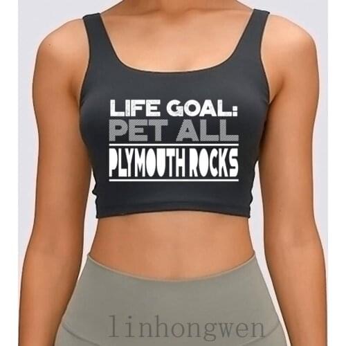 Show Chickens Pet Rocks Chickens Farmer Women Tank Top Cute Cotton Summer Style Pictures Knitted S-XL Crop Top