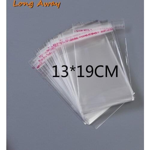 Clear Resealable Cellophane/BOPP/Poly Bags 13*19cm Transparent Opp Bag Packing Plastic Bags Self Adhesive Seal 13*19 cm