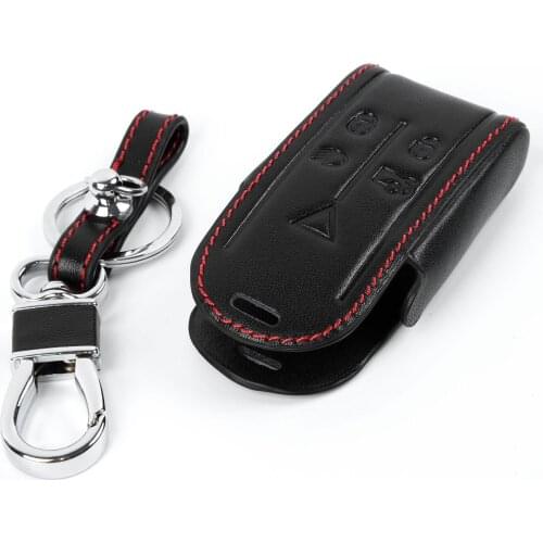 Replacement Key Case Leather+Metal Keychain Shell For Jaguar XK XF XJ8 XR8 XRR