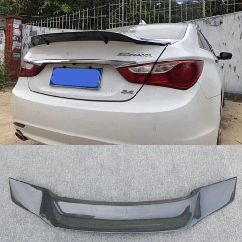 For Hyundai Sonata Spoiler 2010-2014 Carbon Fiber Rear Lip Rear Spoiler High Quality Color Spoiler Sonata 8 Rear Wing Auto Parts
