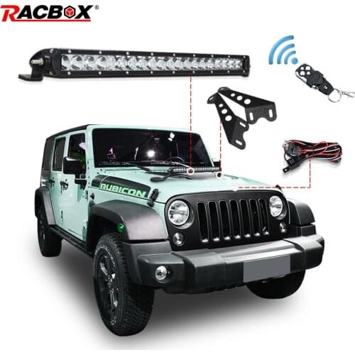 5D 120W 22inch Offroad LED Work Light Bar Combo Beam + Light Bar Mount + Remote Control Switch For JEEP Wrangler JK 07-15