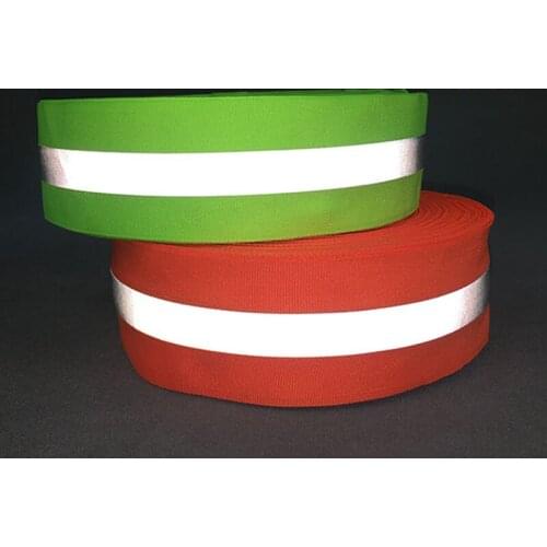 5M 50mm Life Belt Luminous Ribbon Oxford reflective fabric sewing tape,sewn on reflective tape for clothing bags high visibility