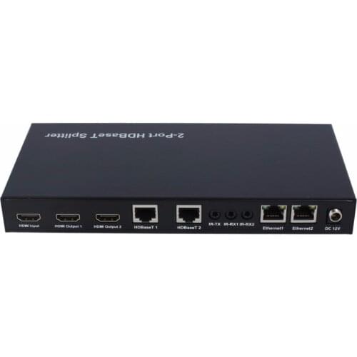 PUZHIJIE 1X2 POC HDBaseT Splitter with 3D RS232 wide-band Bi-Directional IR control 4K 70m 1080P 100M HDBaseT Extender Splitter