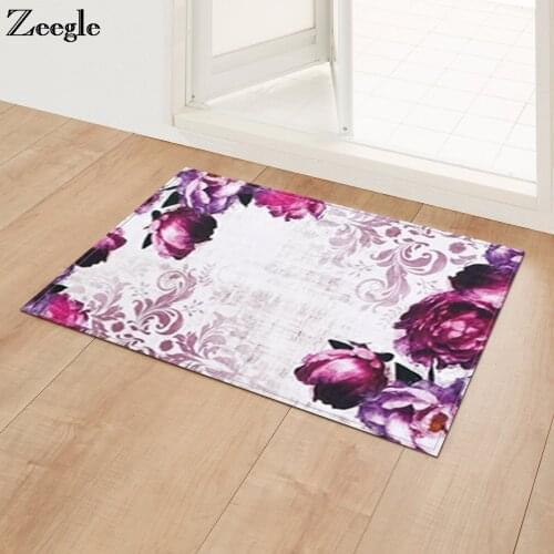 Zeegle Entrance Mats Hallway Rug Bathroom Mat Soft Living Room Carpet Door Mats Outdoor Non-slip Bathroom Floor Rug Bedroom Mats