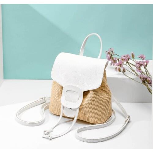 Hexagon Mulit Style Straw+leather Handbag Women Summer Rattan Bag Handmade Woven Beach Circle Bohemia Shoulder Bag New Fashion