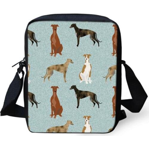 Women Handbags for Kids Greyhound Printing Mini Messenger Bags Ladies Fashion Shoulder Crossbody Bags Females Phone Pouch