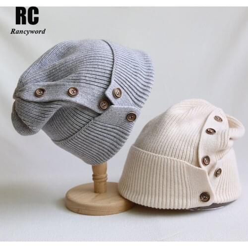 Winter Hats For Women 2021 Ponytail hat Ladies Beanie Cap High Quality Fashionable Wool Knitted Hat RC5001