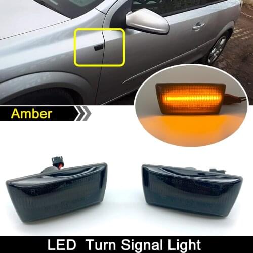 1 Pair For Opel Zafira Chevrolet Aveo Holden Cruze Cadillac Buick Daewoo Smoked Lens LED Side Marker Light Turn Signal Lamp
