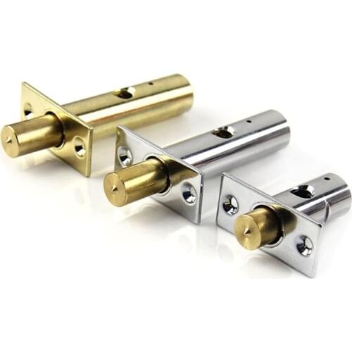 1PCS Invisible Door Lock Pipe Well Lock with Key Copper Lock Core Door Bolt