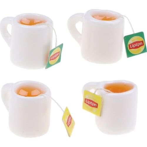 2Pcs/lot Mini Miniature Dollhouse Coffee Cup Kitchen Room Food Drink Home Tableware Decors Dolls Accessories