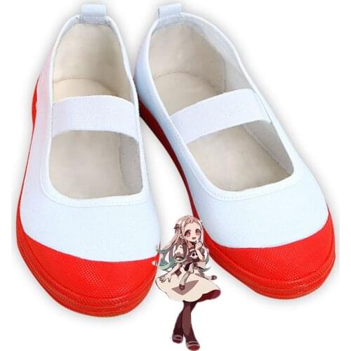 Anime Shoes Toilet-Bound Hanako-kun Nene Yashi Cosplay Shoes Yugi Tsukasa Ballet Shoes Girls Canvas White Student Dancing Shoes
