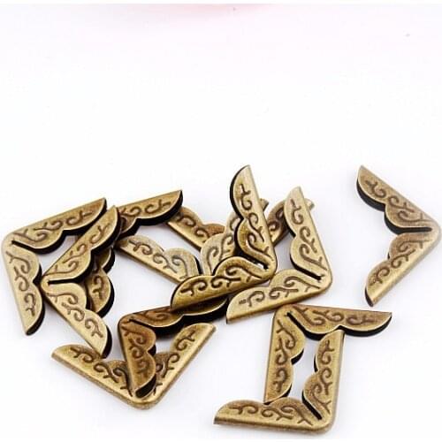 Free Shipping-100pcs Ancient Bronze Metal Book Corner Albums Menus Folders Corner Protectors 21X21mm (Fits 2mm thick) J1731
