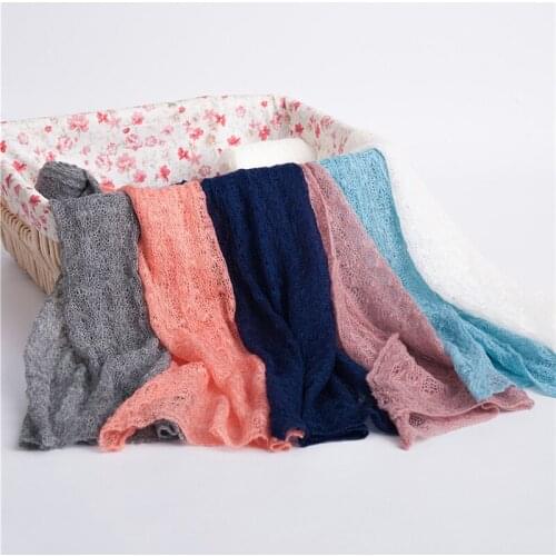 Hot Sale Summer Mohair Wrap Cloth With Headdress Photo Props Solid Color Headwear Photography Supplies