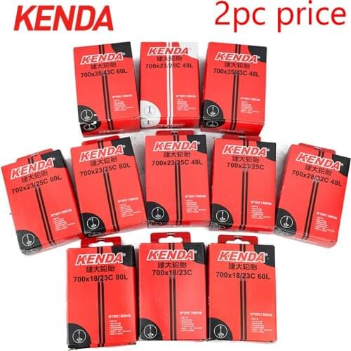 2pc KENDA Inner Tube 700C 700*18-23C 700*23-25C 700*28-32C 700*35-43C for Presta FV/AV 48L 60L 80L Camera Tire Road Bike Parts