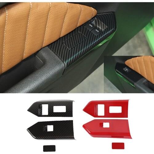 ABS Door Window Lift Switch Button Panel Cover Decorative Trim Fit for Ford Mustang 2010-2014 Interior Car Accessories
