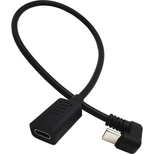 Short 1ft USB c 180 degree USB Type c Male to Female Extension Cable only Charging Cord for Phone Tablet 30cm/0.3m