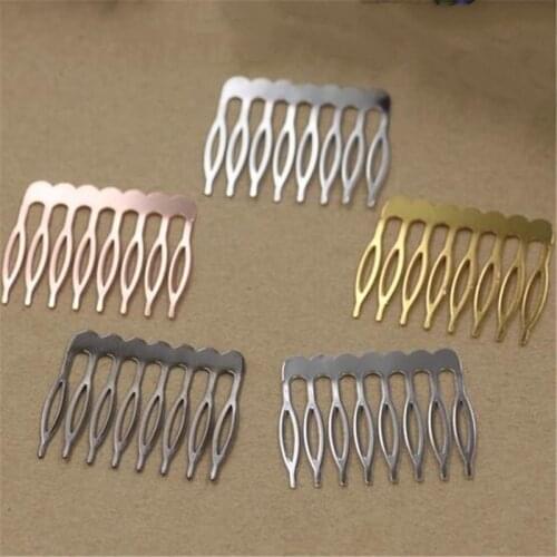 10pcs 5/8/10 Teeth Copper Hair Comb Hair Clips Claw Brass Hairpins DIY Jewelry Findings Components Wedding Hair Jewelry