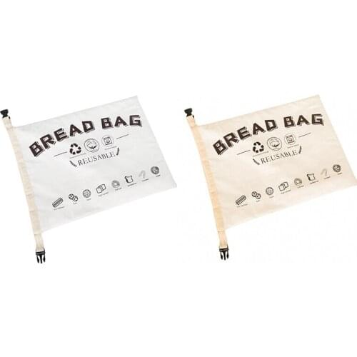 Reusable Bread Bag Cotton Storage Bag, with Buckle TPU Bread Fresh-Keeping Bag Fastened