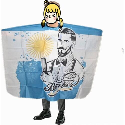 Adult Hairdressing Haircut Dyeing Coloring Wrap Cape Gown Apron Cloth of Multicoloured Printing Pattern for Salon Household E696