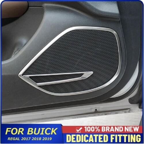 Fit For Buick Regal 2017 2018 2019 Stainless Steel Car Side Door Speaker Audio Horn Cover Trims Stickers