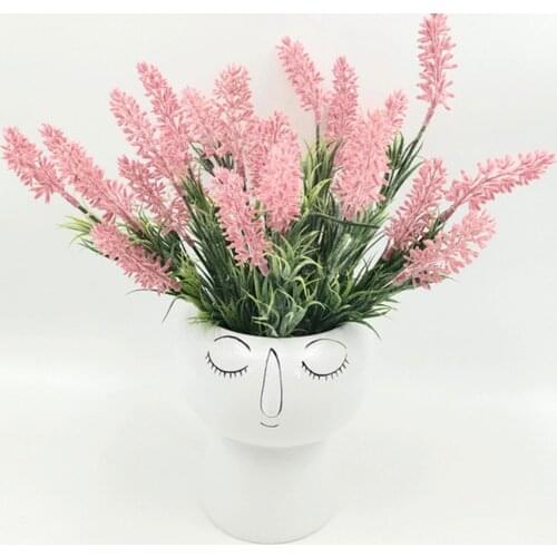 Nordic Home Decor Ceramics Flowerpot Human Face Design Decoration Home Vase Plant Pot Planter For Dried Flower Arrangement