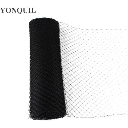 Black Or 26 Colors 10"(25CM) Birdcage Veiling Millinery Hat Veil DIY Hair Accessories Bridal Veils 10Yard/Lot For Wedding Mesh