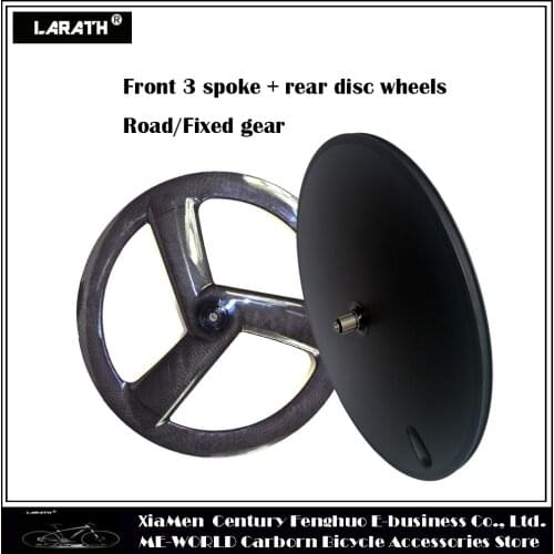 High TG material Front 3 Spoke, Rear disc wheels Clincher Tubular, powerway R13, Ceramic R13 700C Road/ Fixed Gear Bicycles