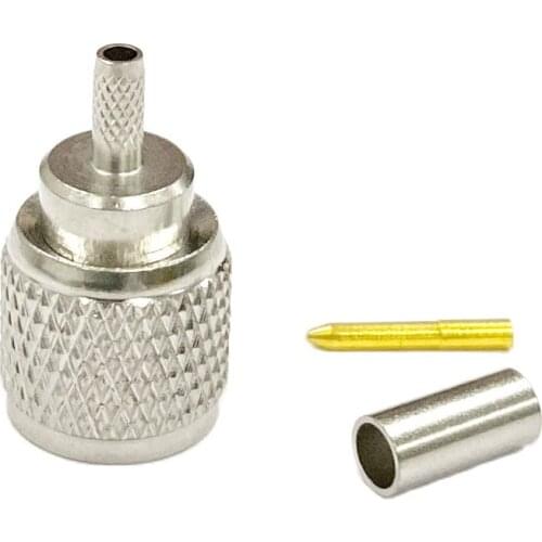 1PC New MINI UHF Male Plug Connector Crimp For RG316 RG174 RG58 RG142 Cable Nickelplated Wholesale