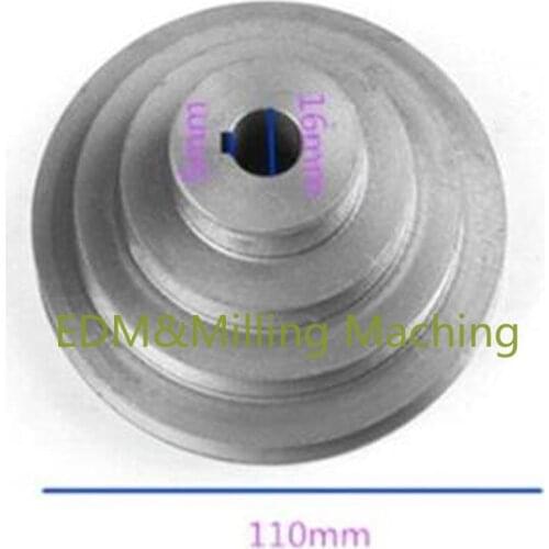 1PC High Quality CNC 16x110mm Bench Drill Motor A Type Steel Pulley 4 Parts Replacement Assembly Bridgeport DURABLE New