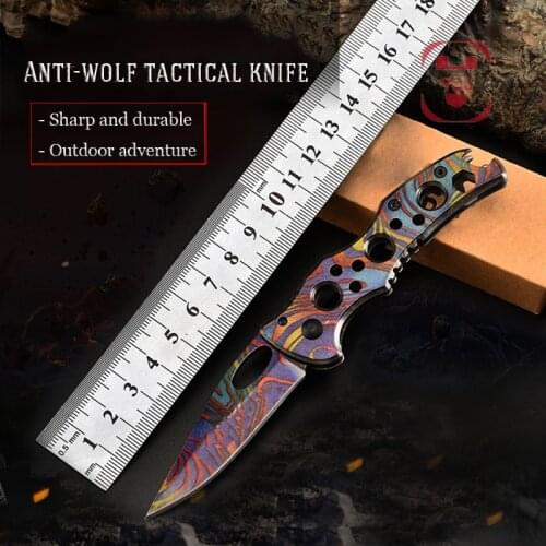 2020 NEW Multifunction Folding Knife CS GO Stainless Steel Pocket Folded Fruit Knifver Portable Keychain Outdoor EDC Tool