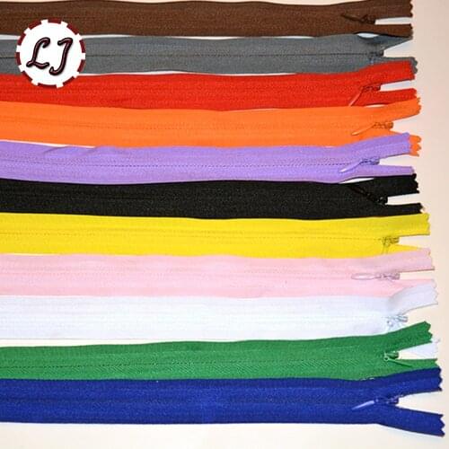 6pcs/lot open-end zipper 28cm black white colorful cushion Skirt invisible zipper DIY for sewing/Garment accessories, 3# Nylon